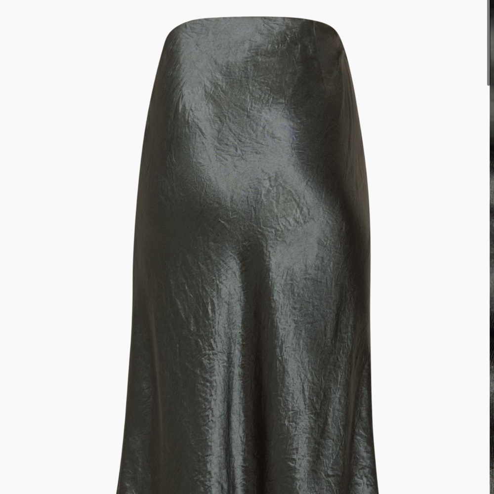 COPY - Babaron Aritizia Satin Midi Skirt Green